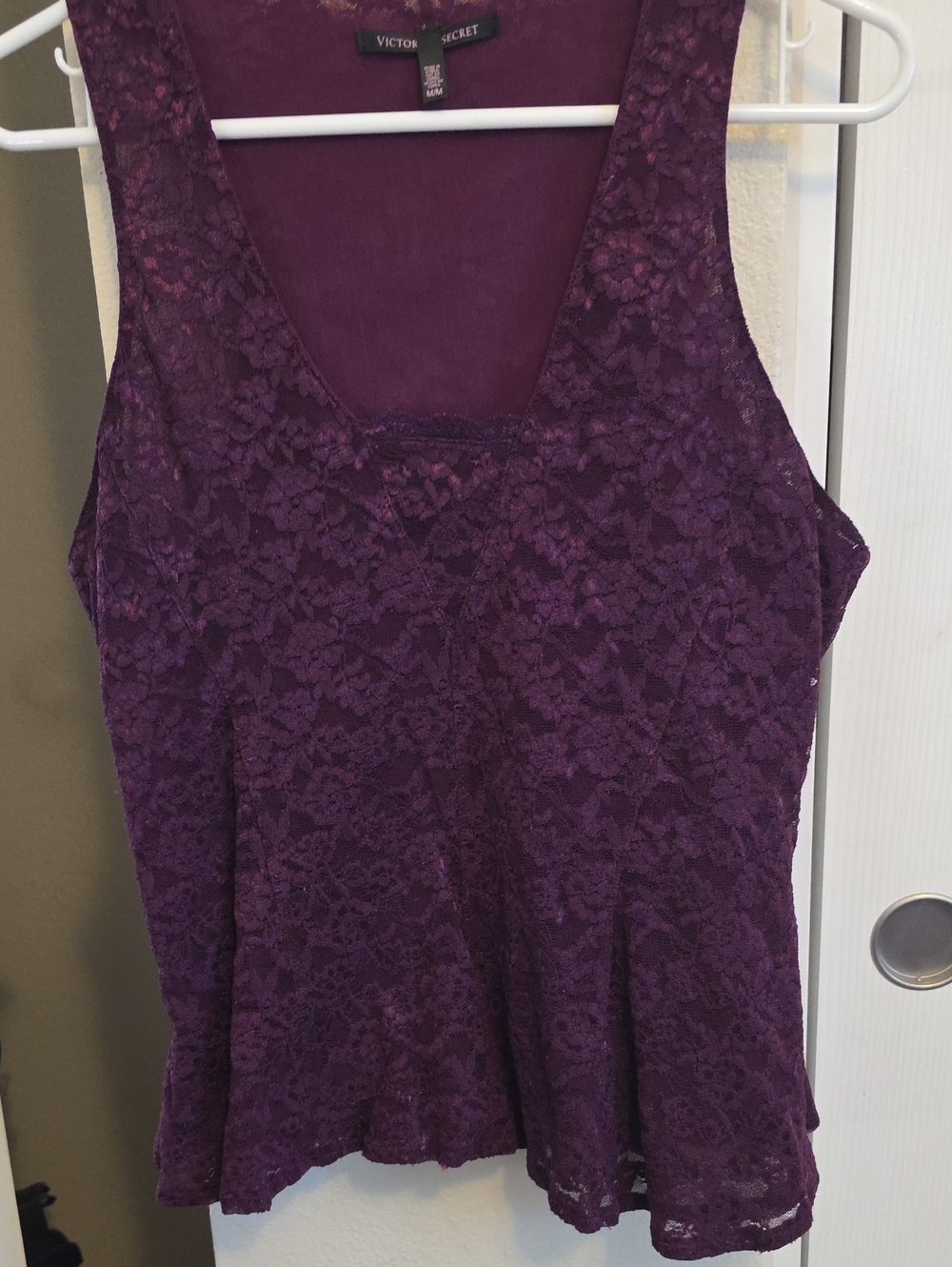 Victoria's Secret Deep Purple Lace Scoop-Neck Camisole